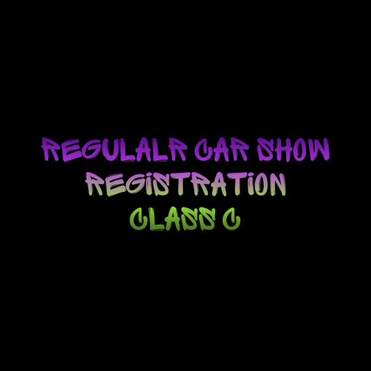Regular Car Show Registration (Class C)