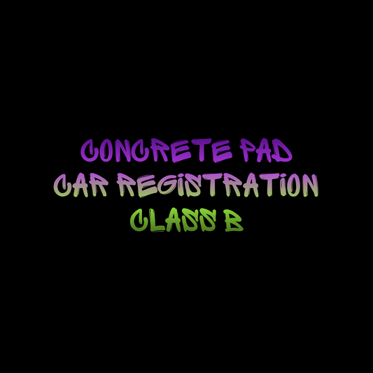 Concrete Pad Car Registration (Class B)